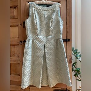 Ralph Lauren Robins Egg Blue and Gold Dress - Size 12